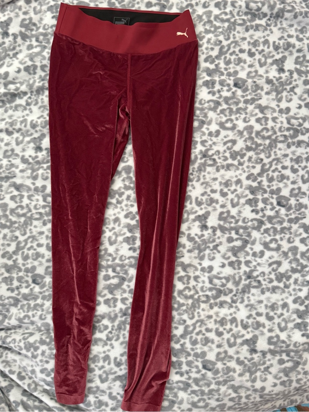 Puma Burgundy Velvet Leggings